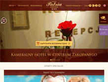 Tablet Screenshot of hotelpatria.pl